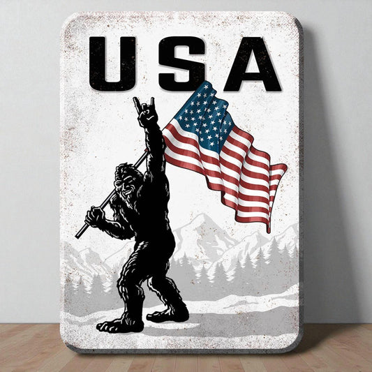 Sasquatch USA Flag Magnet (2.5" x 3.5") - Jones Peak