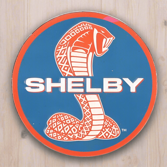 Shelby Cobra Round Embossed Metal Magnet (2.25" Round) - Jones Peak