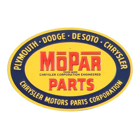 Mopar Parts Embossed Metal Magnet (3" x 2") - Jones Peak