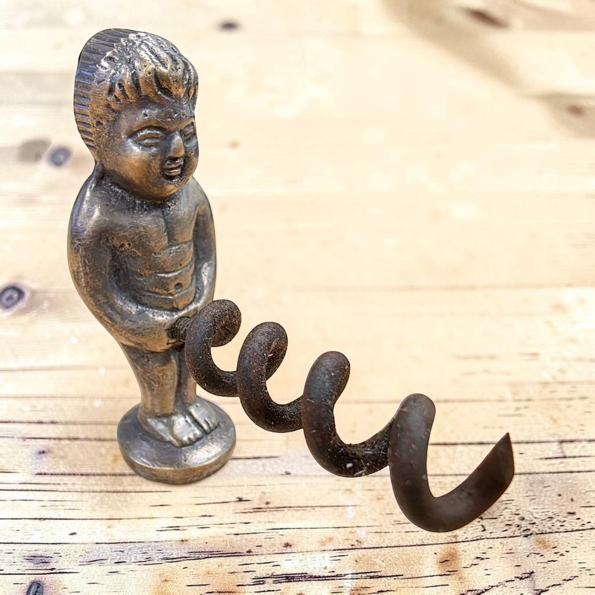 Naughty Boy Solid Brass Corkscrew - Jones Peak