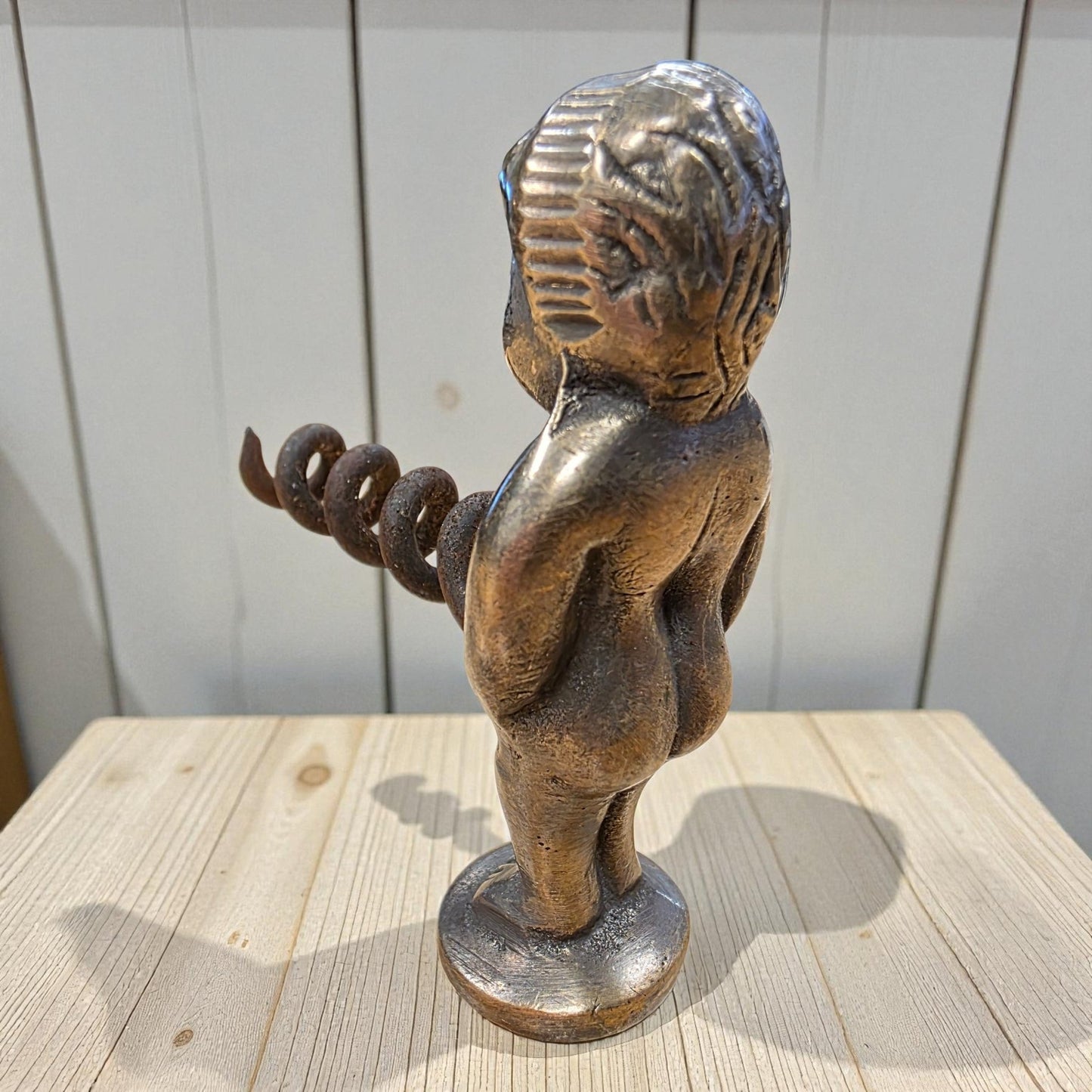 Naughty Boy Solid Brass Corkscrew With Antique Finish (2.25" x 3") - Jones Peak