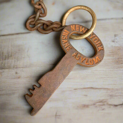 New York Insane Asylum Cast Iron Guard Key And Whistle (20" Long) - Jones Peak