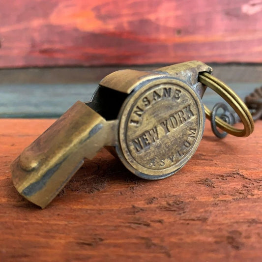 New York Insane Asylum Cast Iron Guard Key And Whistle (20" Long) - Jones Peak