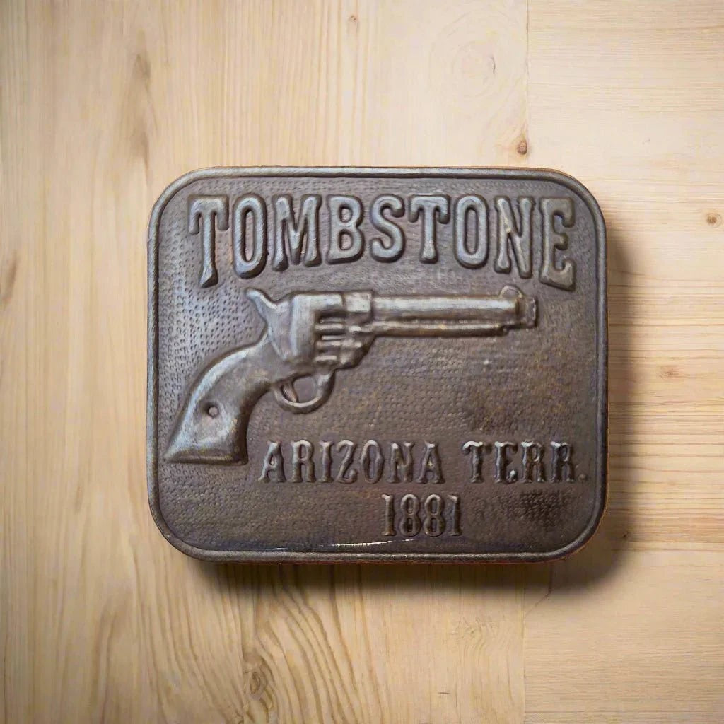 Tombstone Arizona Territory 1881 Gun Butt Tag (2" x 1.75") - Jones Peak