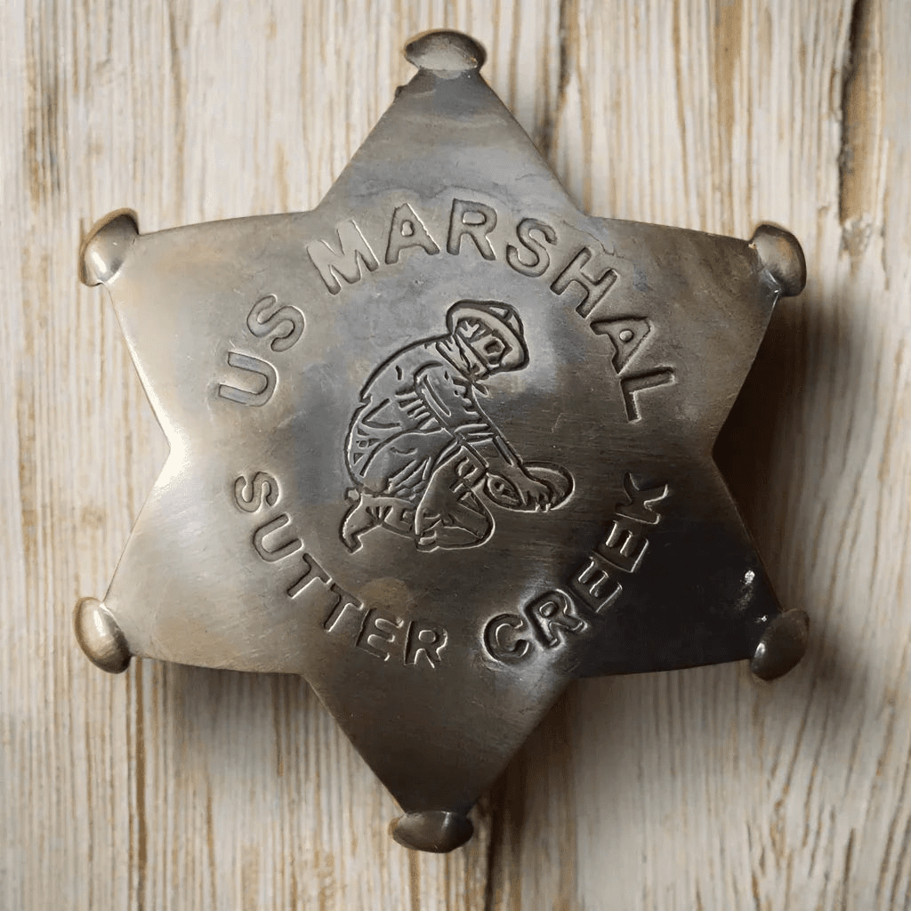Sutter Creek Marshal Solid Brass Badge - Jones Peak