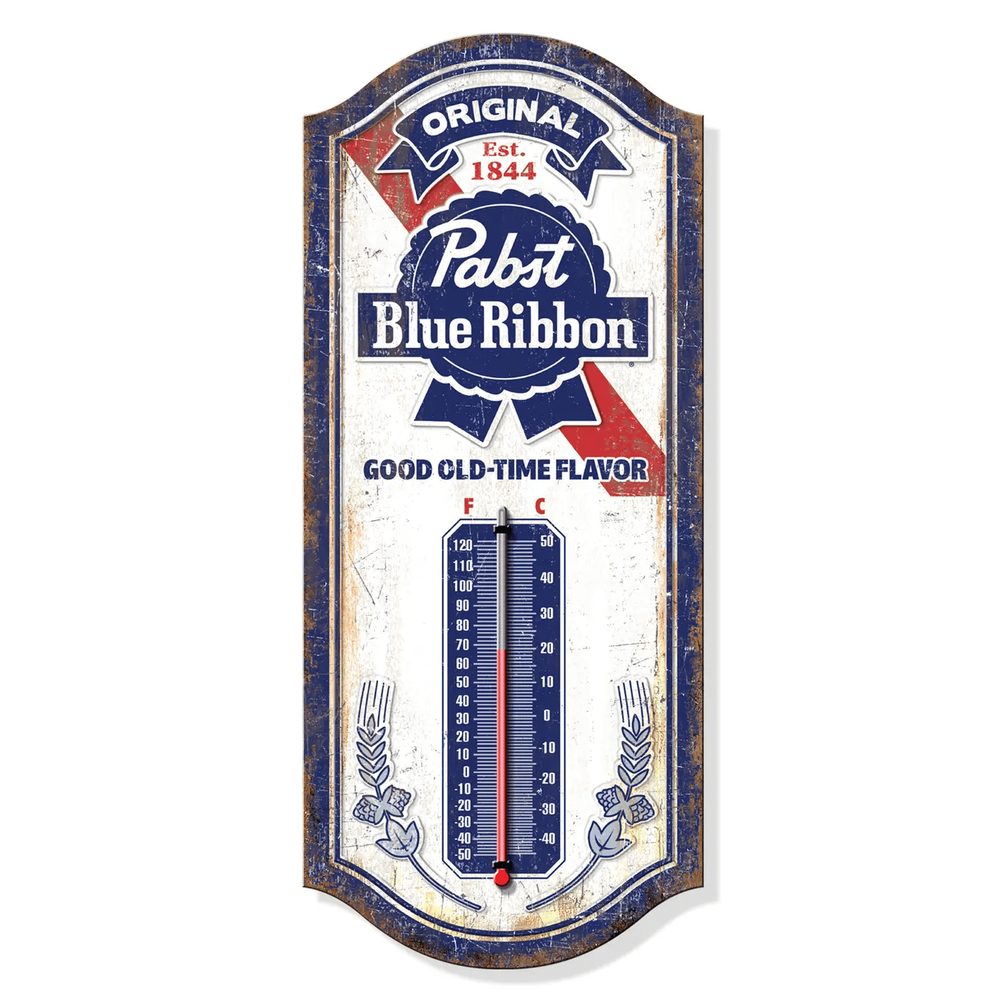 Pabst Blue Ribbon Good Old - Time Flavor Thermometer (17.5" x 7.5") - Jones Peak