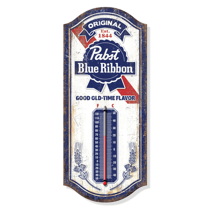 Pabst Blue Ribbon Good Old - Time Flavor Thermometer (17.5" x 7.5") - Jones Peak
