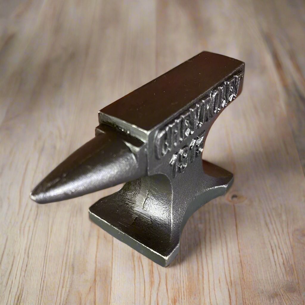 Chevrolet 1913 Cast Iron Anvil Paperweight With Raised Lettering And Antique Finish (4.5" x 2.75") - Jones Peak
