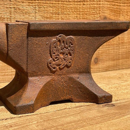 Farmall 1923 Cast Iron Anvil Paperweight With Brass Tag And Embossed Makers Mark (8" x 3.5" x 2") - Jones Peak