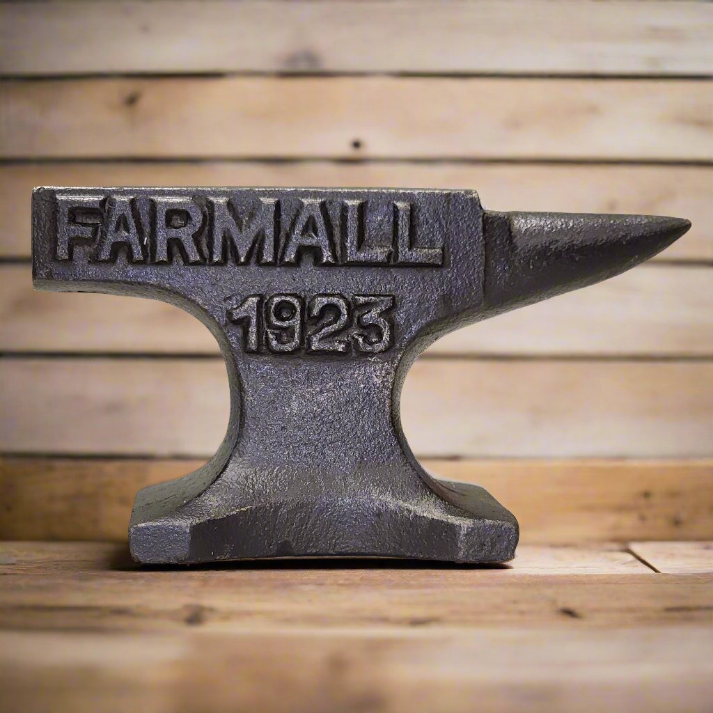 Farmall Tractors 1923 Cast Iron Anvil Paperweight With Raised Lettering And Antique Finish (4.5" x 2.75") - Jones Peak