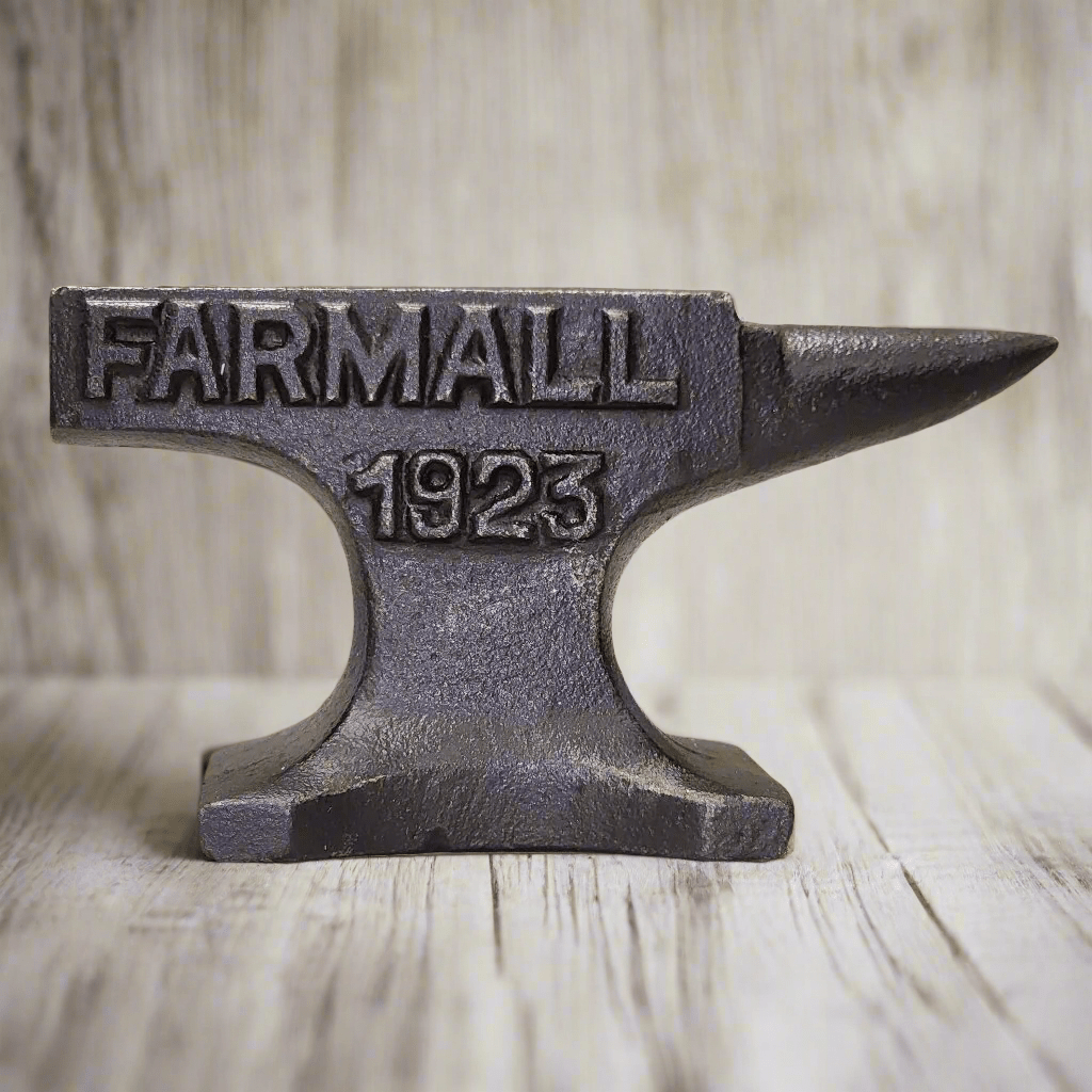 Farmall Tractors 1923 Cast Iron Anvil Paperweight With Raised Lettering And Antique Finish (4.5" x 2.75") - Jones Peak