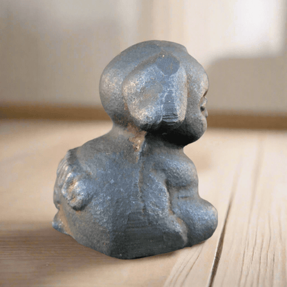 Griswold Pup Paperweight Cast Iron With Raised Letters & Antique Finish (1.5" Tall) - Jones Peak