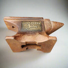 John Deere Cast Iron Anvil Paperweight With Brass Tag And Embossed Makers Mark (8" x 3.5" x 2") - Jones Peak