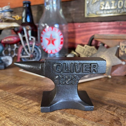 Oliver Tractors 1929 Cast Iron Anvil Paperweight With Antique Finish (5.5" x 2.5") - Jones Peak
