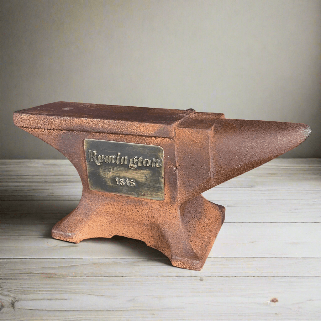 Remington 1816 Cast Iron Anvil Paperweight With Antique Finish (8" x 3.5" x 2") - Jones Peak