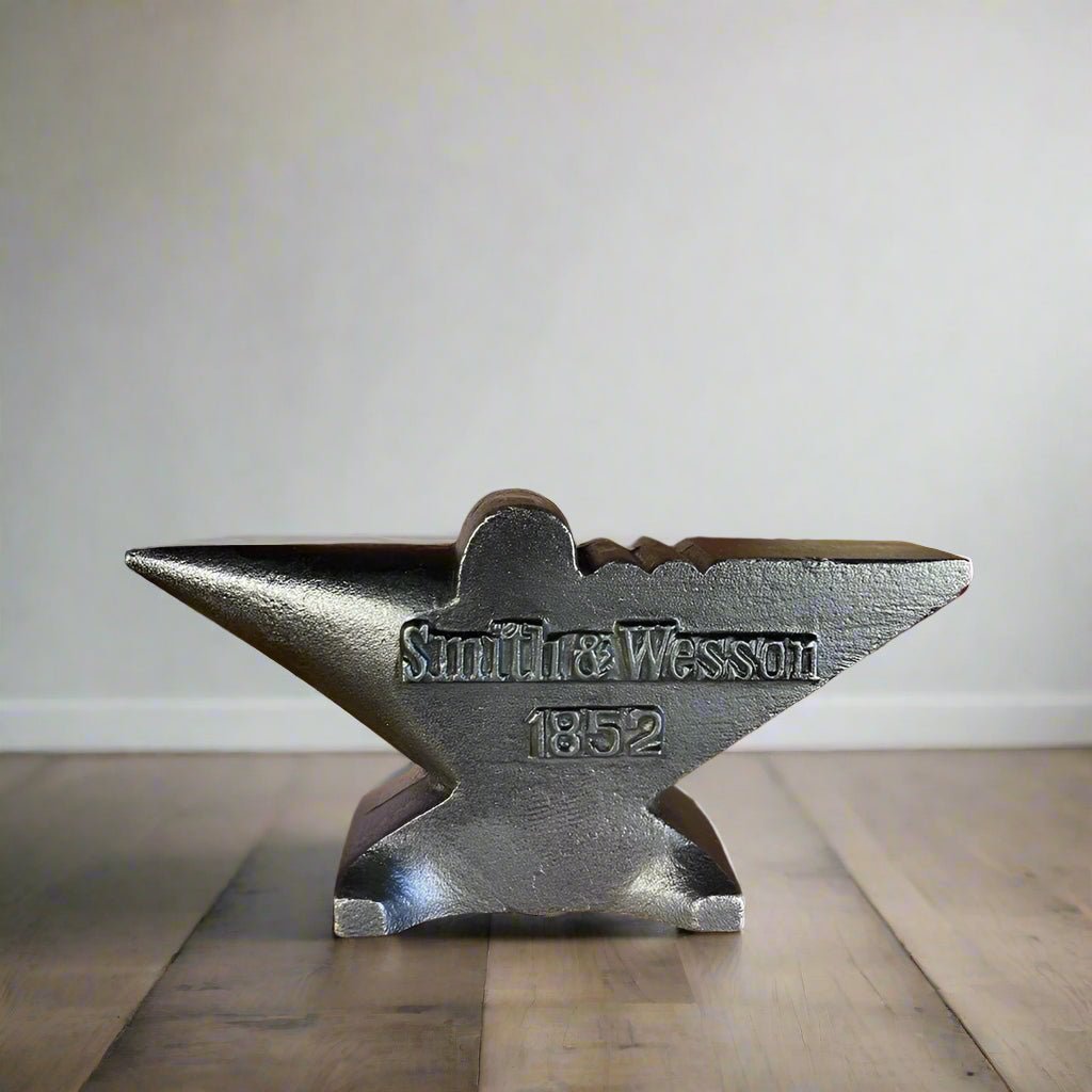 Smith & Wesson 1852 Cast Iron Anvil Paperweight With Maker's Mark (6" x 3" x 2") - Jones Peak