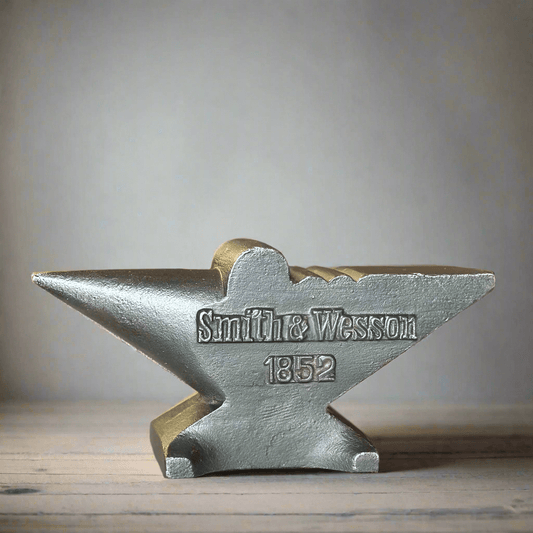 Smith & Wesson 1852 Cast Iron Anvil Paperweight With Maker's Mark (6" x 3" x 2") - Jones Peak