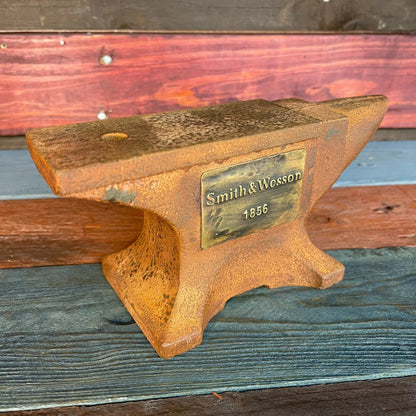 Smith & Wesson 1856 Cast Iron Anvil Paperweight With Antique Finish (8" x 3.5" x 2") - Jones Peak