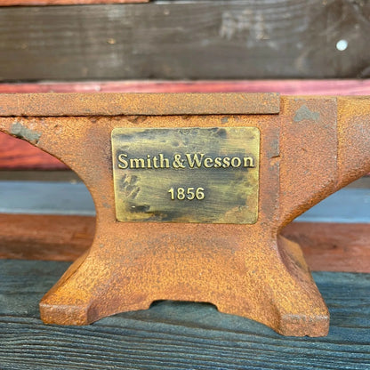 Smith & Wesson 1856 Cast Iron Anvil Paperweight With Antique Finish (8" x 3.5" x 2") - Jones Peak