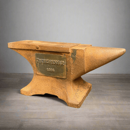 Winchester 1866 Cast Iron Anvil Paperweight With Makers Mark & Antique Finish (8" x 3.5" x 2") - Jones Peak