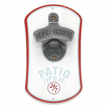 Patio Open 24/7 Wall Bottle Opener (3.5" x 6") - Jones Peak