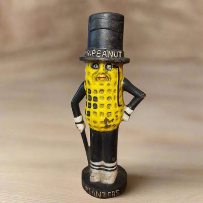 Planters Mr. Peanut Cast Iron Bank With Painted Antique Finish (8" Tall) - Jones Peak