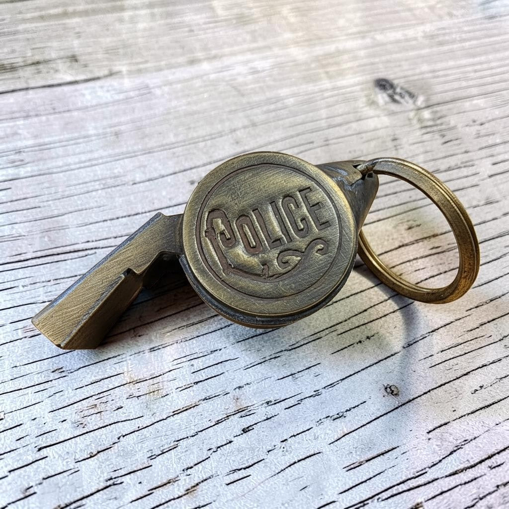 Police Department Solid Brass Whistle - Jones Peak
