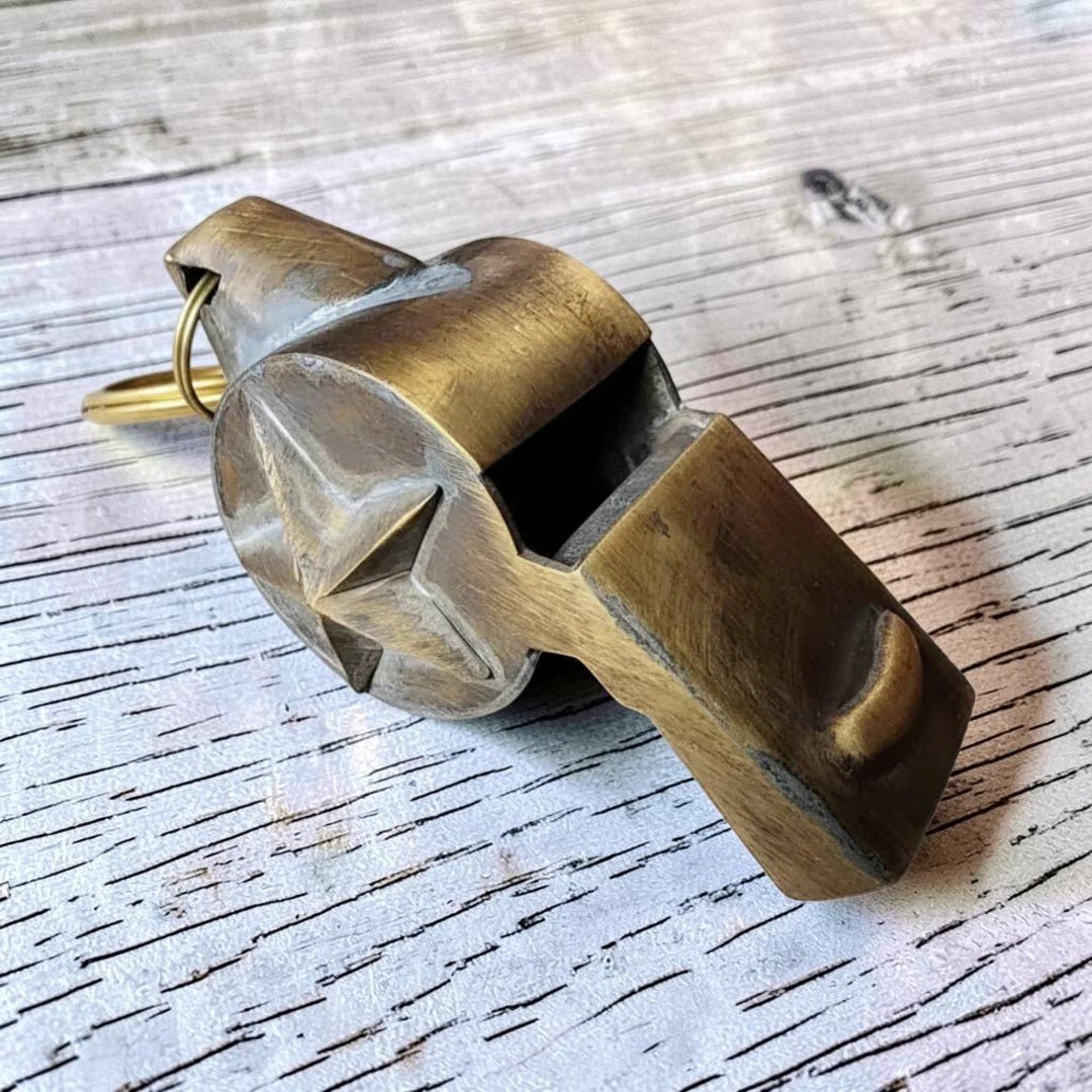 Police Department Solid Brass Whistle - Jones Peak