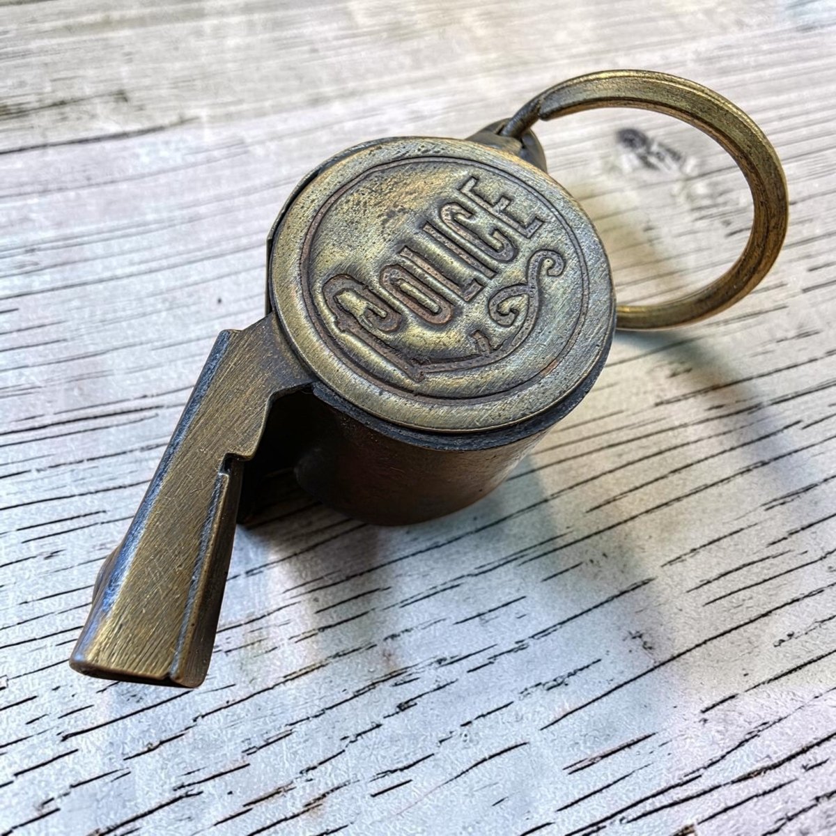 Police Department Solid Brass Whistle - Jones Peak