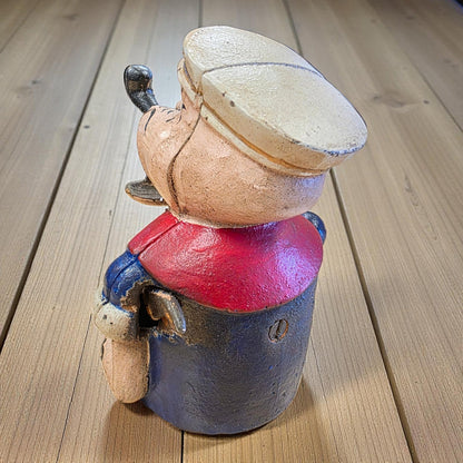 Popeye Cast Iron Mechanical Coin Bank With Painted Antique Finish (6" x 5") - Jones Peak