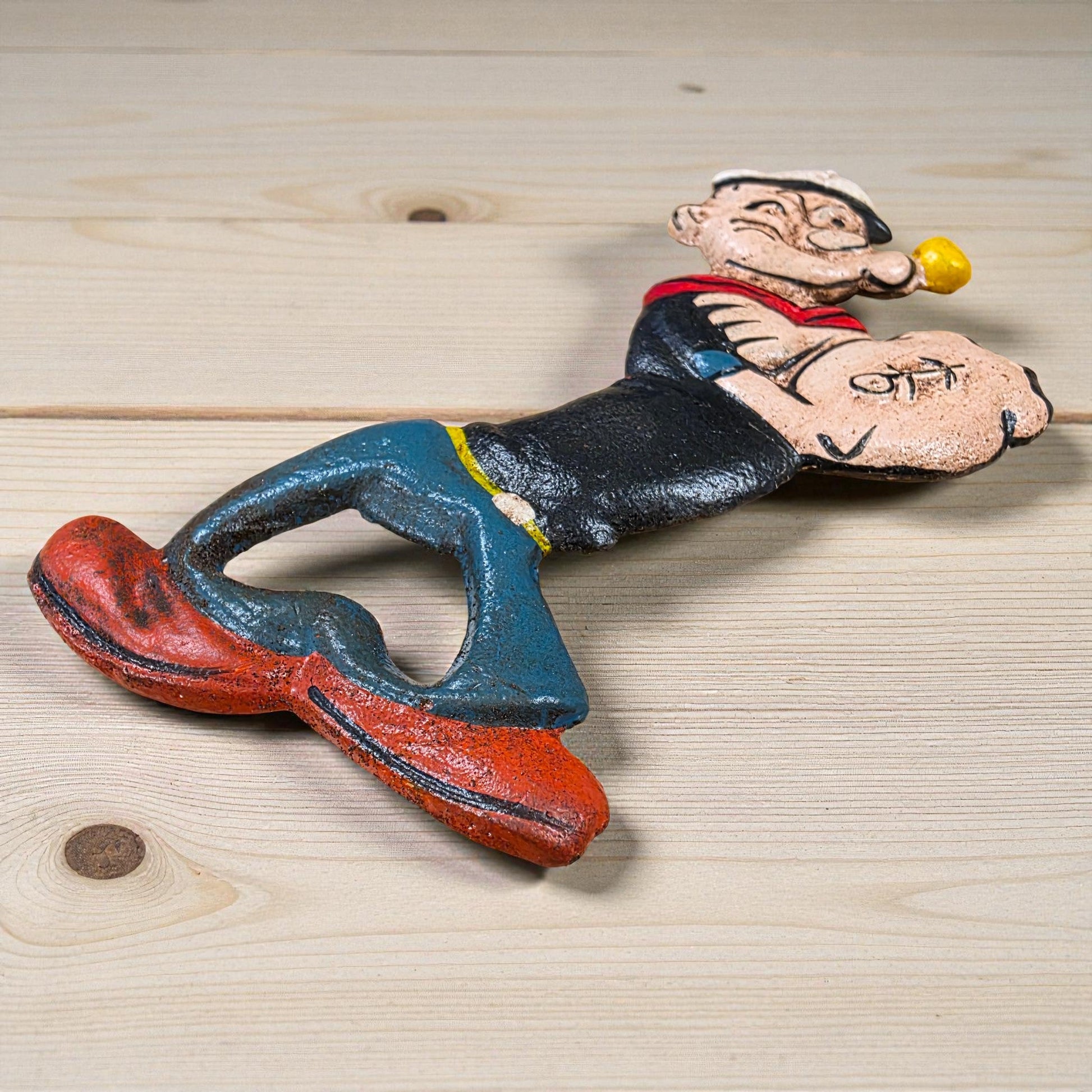 Popeye Sailor Man Cast Iron Bottle Opener With Painted Finish (5" x 3") - Jones Peak