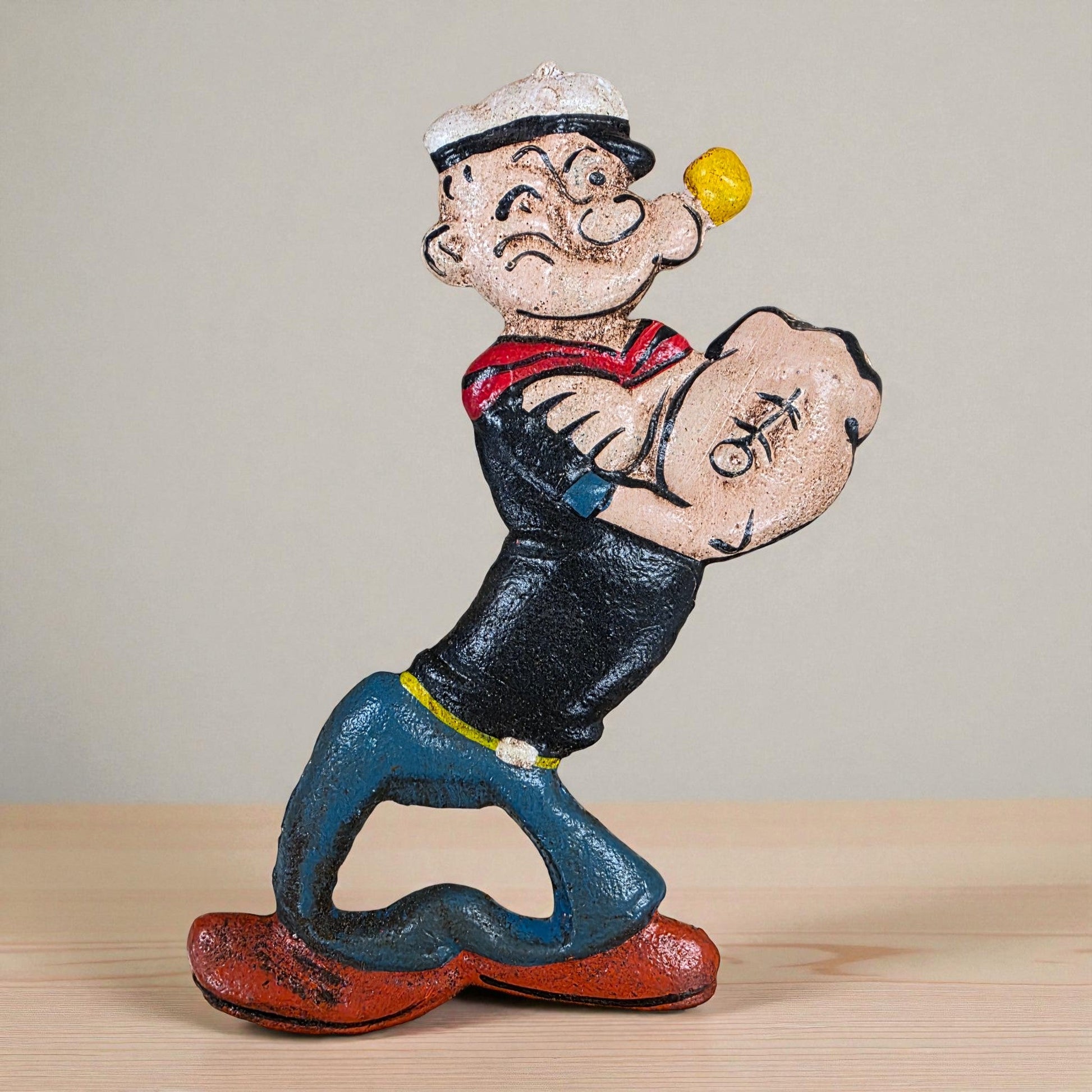 Popeye Sailor Man Cast Iron Bottle Opener With Painted Finish (5" x 3") - Jones Peak