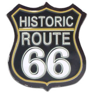 Route 66 Embossed Metal Magnet (2.25" x 2.25") - Jones Peak
