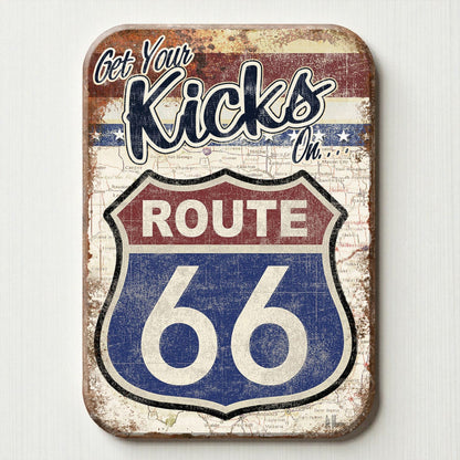 Route 66 Get Your Kicks Magnet (2.5" x 3.5") - Jones Peak