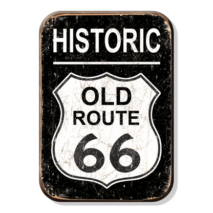 Route 66 Historic Road Magnet (2.5" x 3.5") - Jones Peak