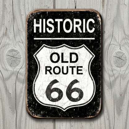 Route 66 Historic Road Magnet (2.5" x 3.5") - Jones Peak