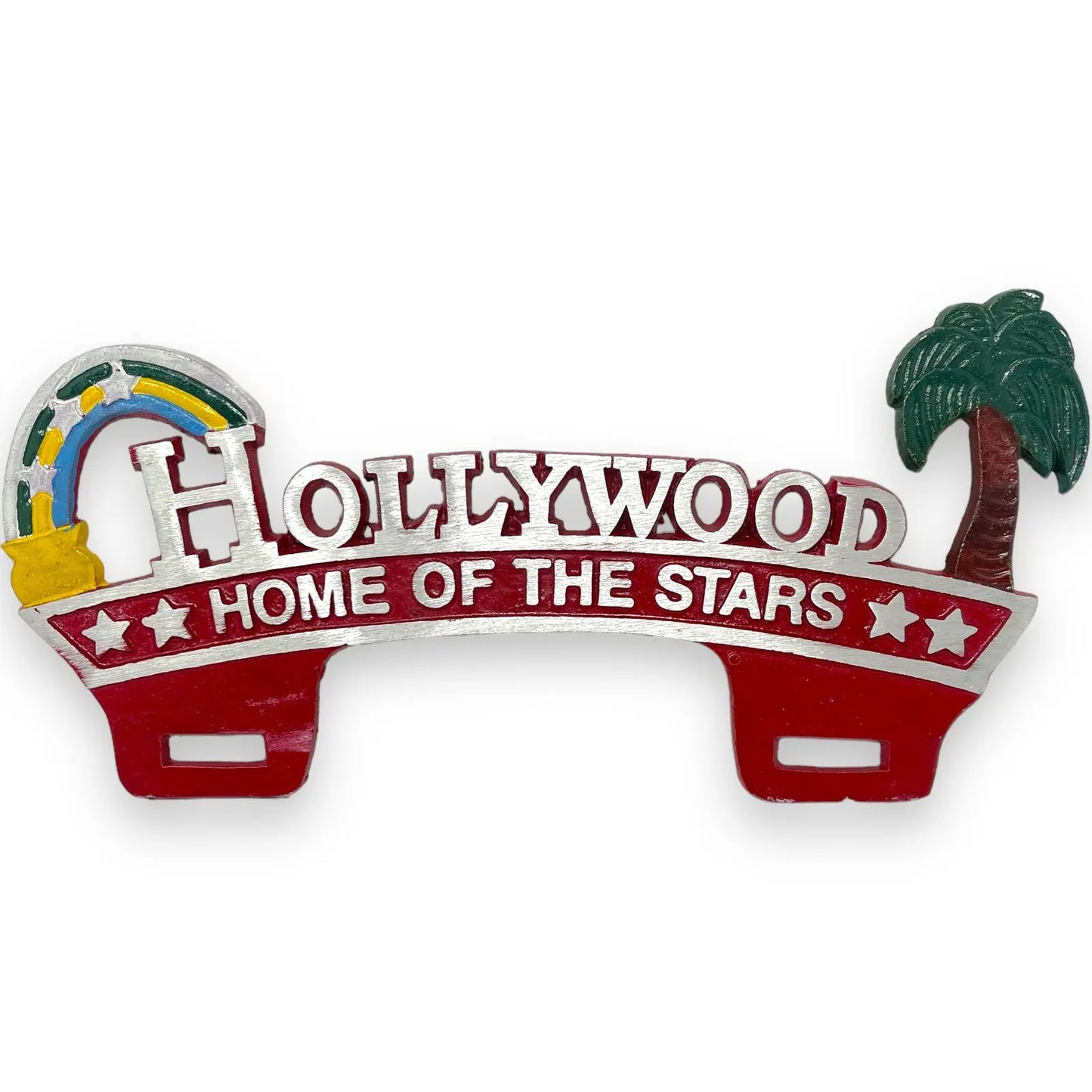 Hollywood Home of the Stars Car License Plate FOB Topper (11.5" x 5.5")