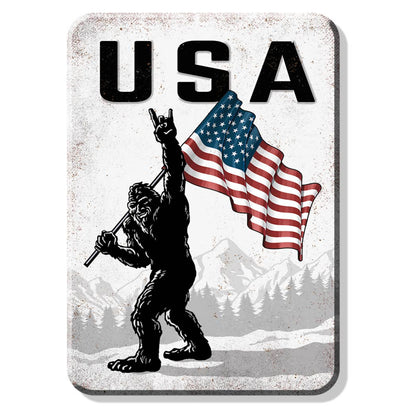 Sasquatch USA Flag Magnet (2.5" x 3.5") - Jones Peak
