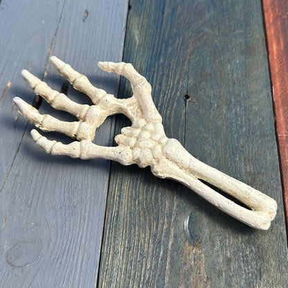 Skeleton Hand Cast Iron Bottle Opener With Antique Finish (6.5" Long) - Jones Peak