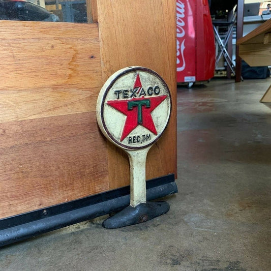 Texaco Cast Iron Doorstop With Painted Antique Finish (9.5" Tall) - Jones Peak