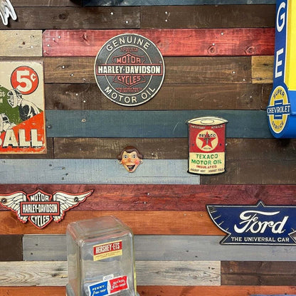 Texaco Motor Oil Can Plaque With Painted Antique Finish (8" x 5.5") - Jones Peak