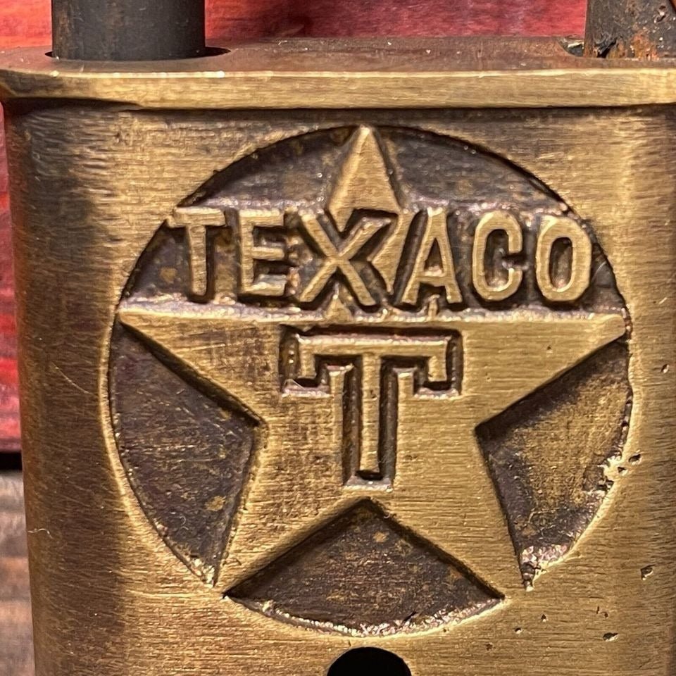 Texaco Station Solid Brass Lock With Keys & Antique Finish - Jones Peak