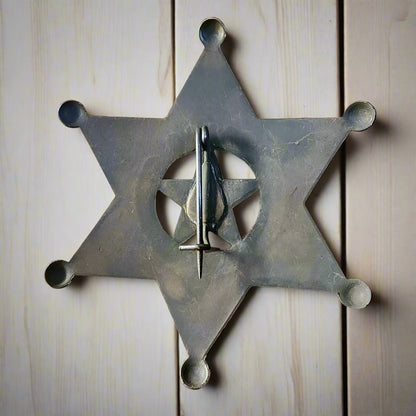 Texas Rangers Solid Brass Badge With Soldered Pin & Antique Finish (3" x 2.25") - Jones Peak
