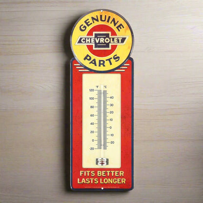 Chevrolet Genuine Parts Metal Wall Thermometer (5.5" x 15.5") - Jones Peak