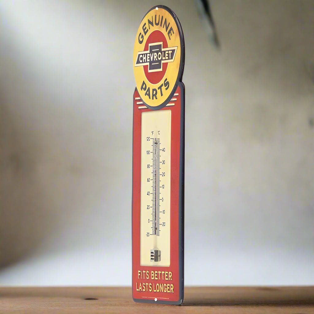 Chevrolet Genuine Parts Metal Wall Thermometer (5.5" x 15.5") - Jones Peak