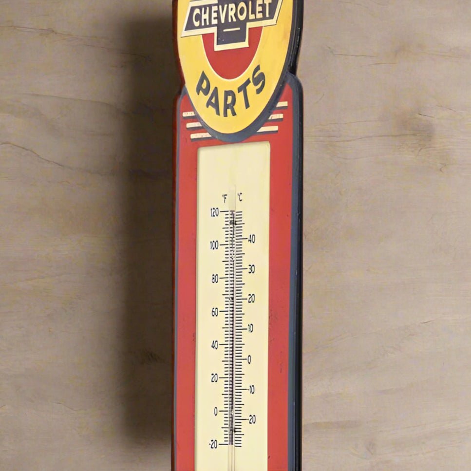 Chevrolet Genuine Parts Metal Wall Thermometer (5.5" x 15.5") - Jones Peak