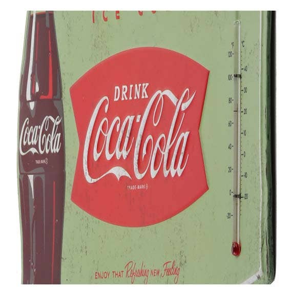 Coca - Cola Ice Cold Embossed Wall Thermometer (14" x 9.75") - Jones Peak