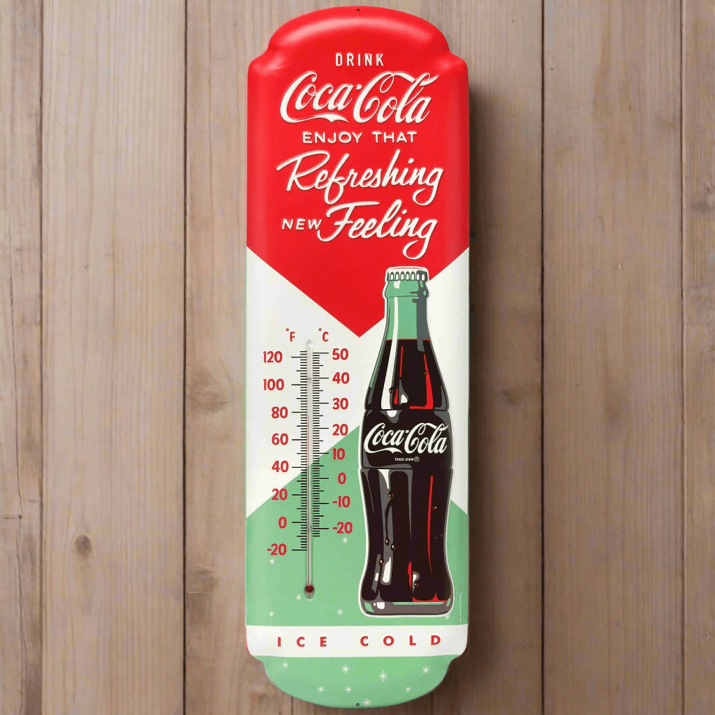 Coca - Cola Refreshing New Feeling Wall Thermometer (8.5" x 27") - Jones Peak
