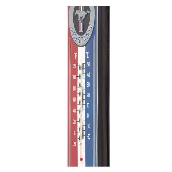 Ford Mustang Embossed Metal Wall Thermometer (8.5" x 27") - Jones Peak