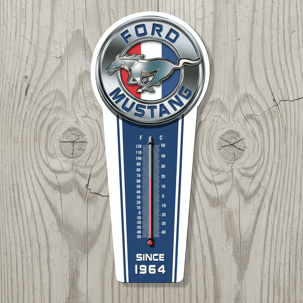 Ford Mustang Since 1964 Thermometer (17.5" x 7.5") - Jones Peak